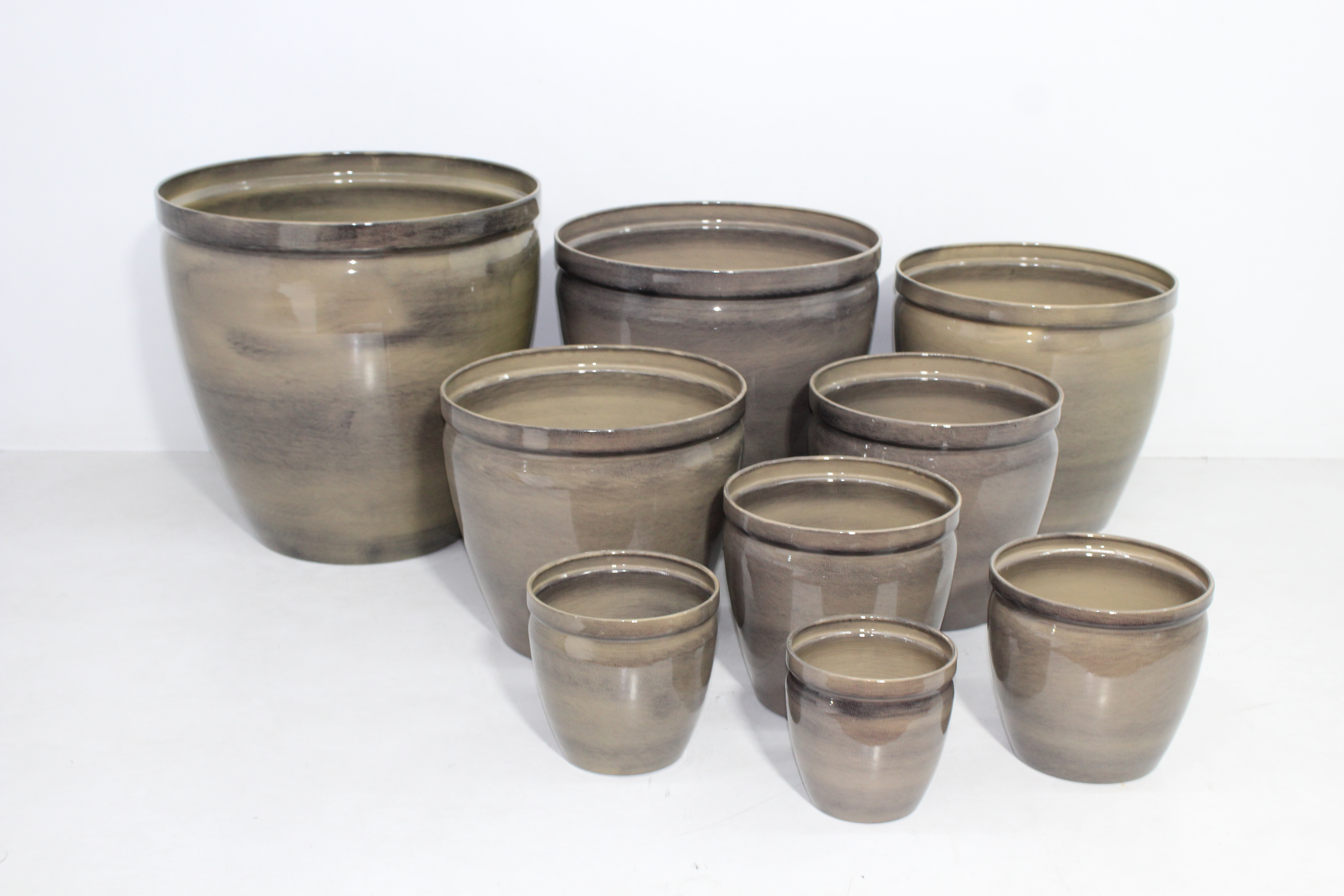 Kübel-Set,9tlg. D49/43/38/34/30/25/22/19/16 H47/40/36/31/29/24/20/16