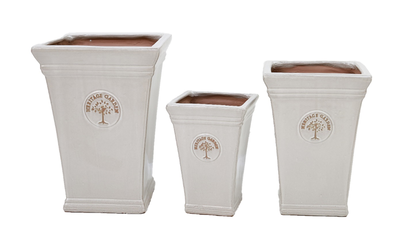 Vasen-Set,3tg. HERITAGE GARDEN CAPPUCCINO S37/30/23 H50/42/33