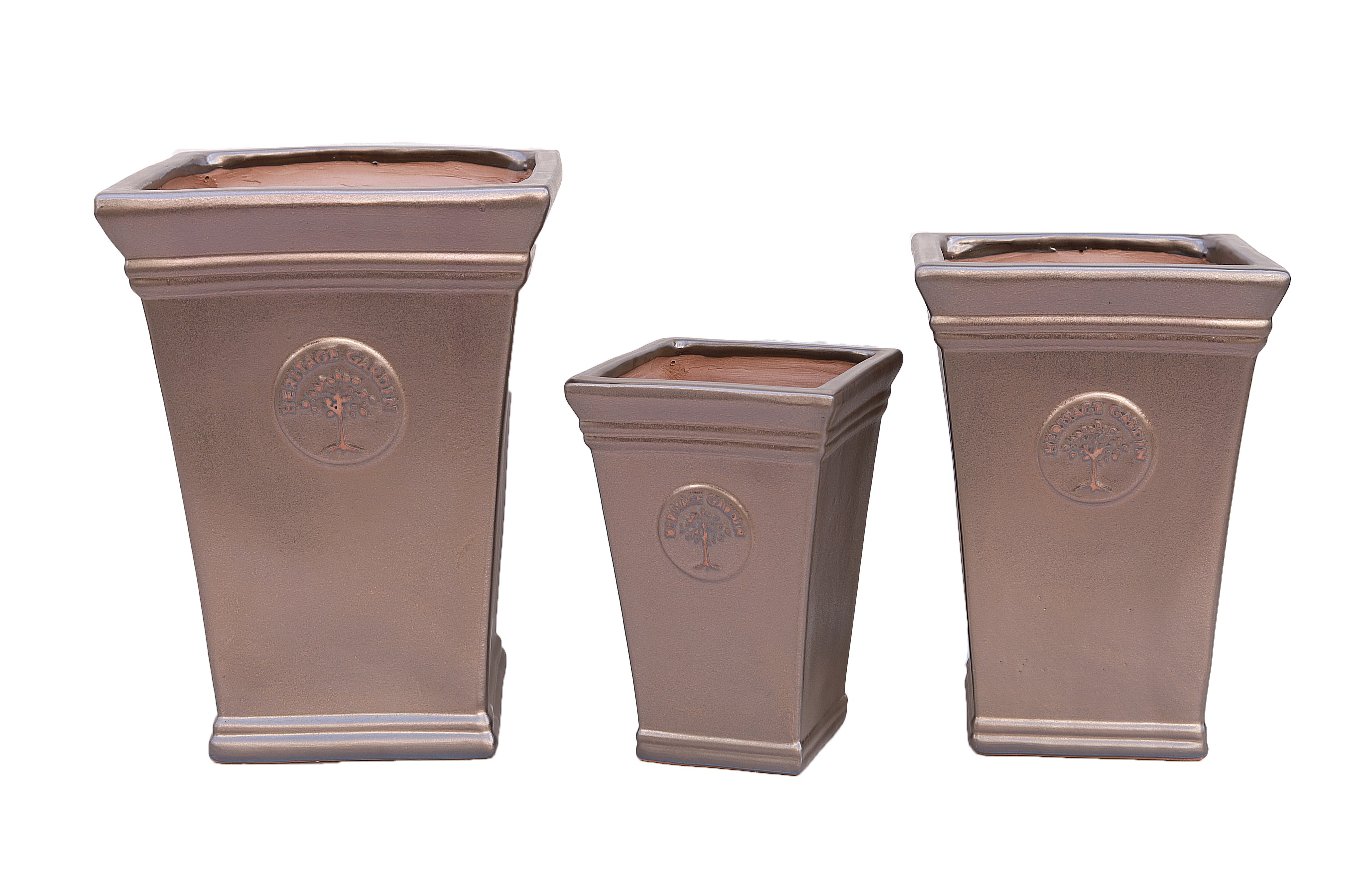 Vasen-Set,3tg. HERITAGE GARDEN COPPER S37/30/23 H50/42/33